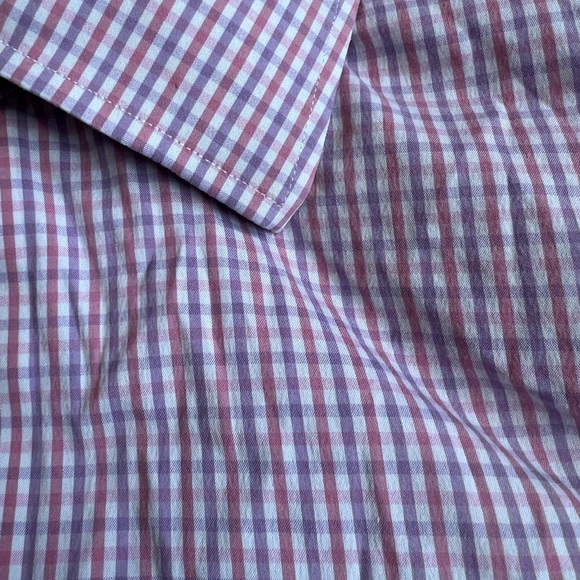 Bonobos Dress Shirt Men's Button Down 16.5 XL Standard Fit Pink Purple Plaid - Picture 3 of 7